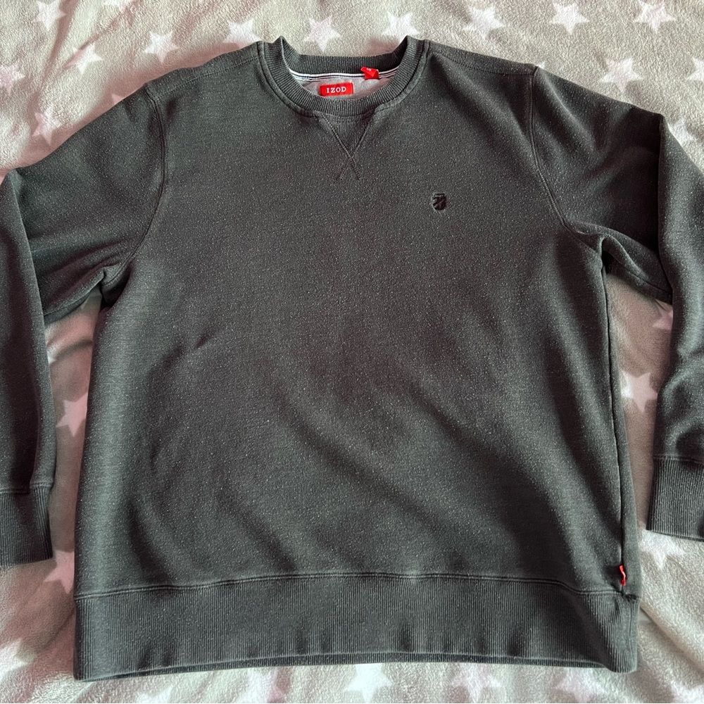 IZOD Men's Crewneck Sweatshirt - Dark Gray